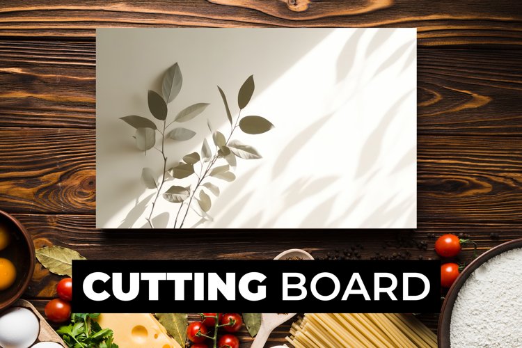 Green Leaves Cutting Board Sublimation example image 1
