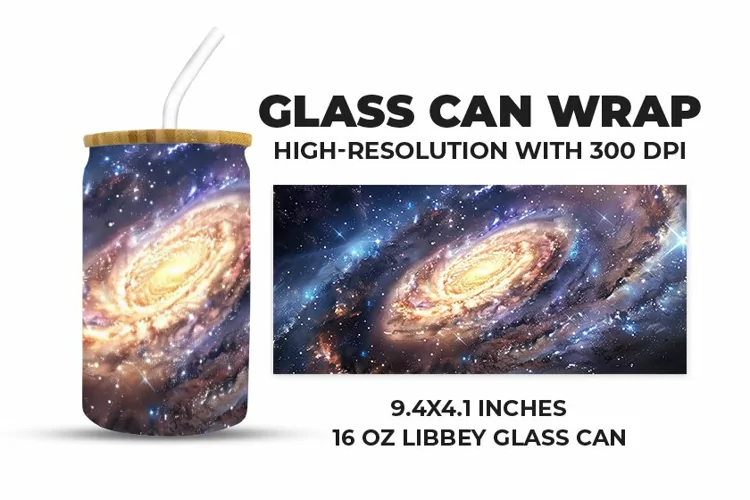 Galaxy Glass Can Wrap
