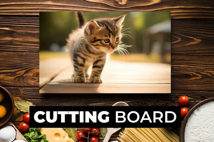 Cute Cat Cutting Board sublimation