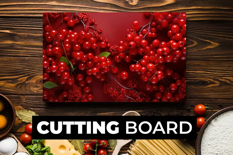 Red Cherry Cutting Board Sublimation