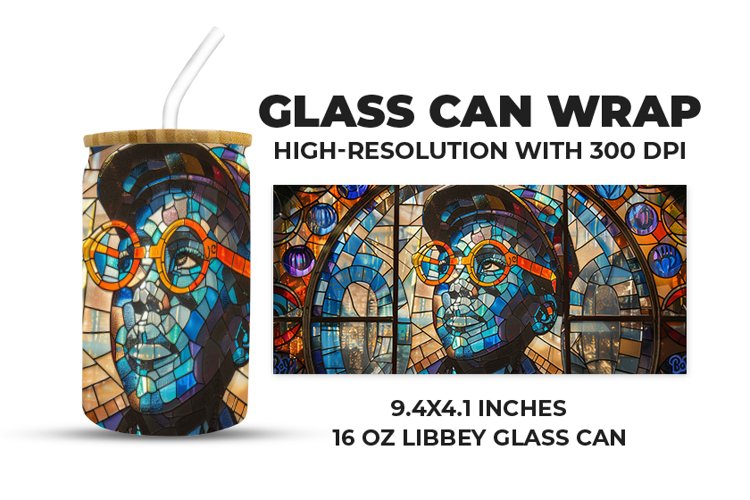 Boy With Cap Glass Can Wrap example image 1