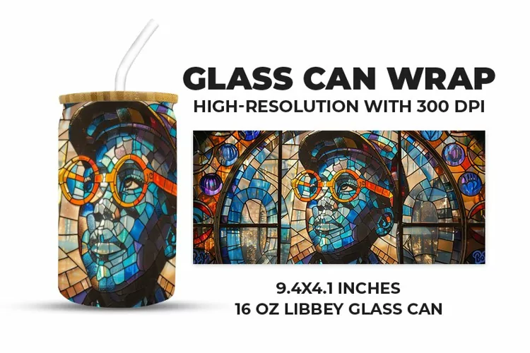 Boy With Cap Glass Can Wrap