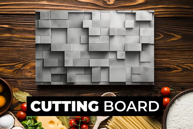 3D Boxes Cutting Board Sublimation