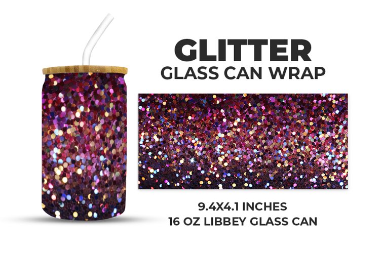 Glitter Glass Can Wrap