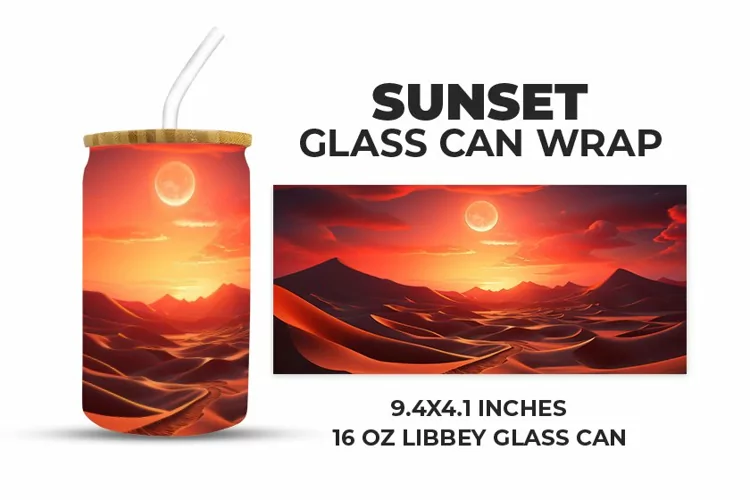 Sunset Glass Can Wrap