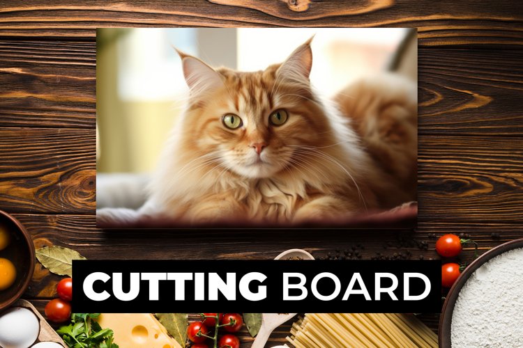 Cat Cutting Board sublimation example image 1