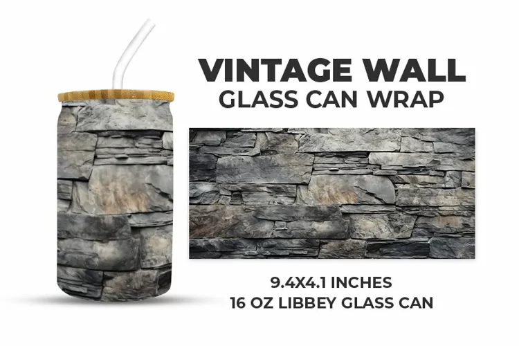 Vintage Wall Glass Can Wrap