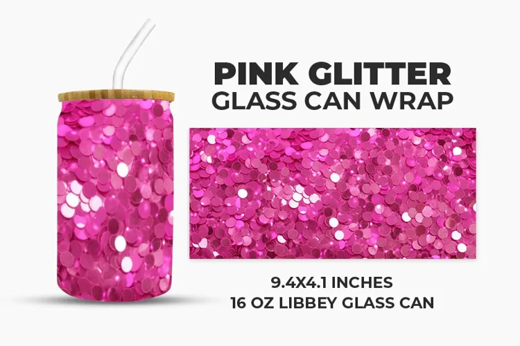 Shiny Glitter Glass Can Wrap