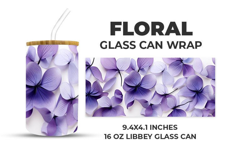 Floral Glass Can Wrap example image 1
