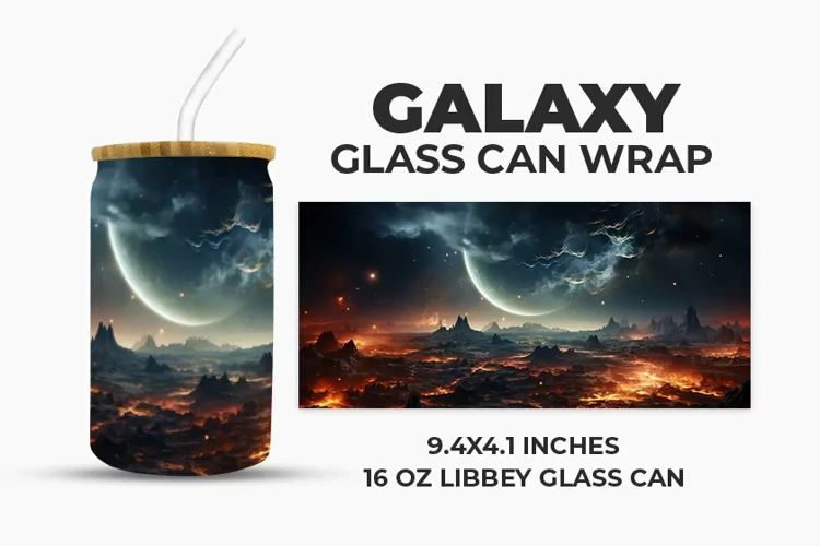 Galaxy Glass Can Wrap
