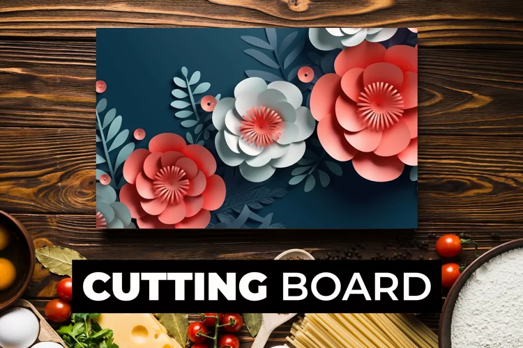 3D Flowers Cutting Board sublimation