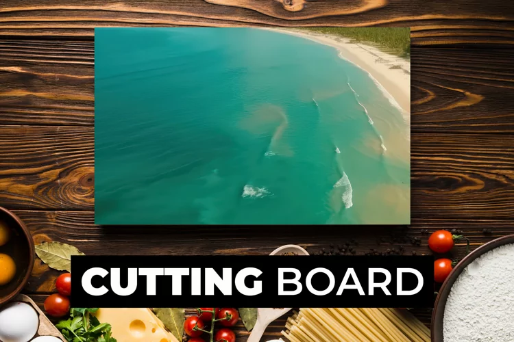 Top Beach View Cutting Board sublimation