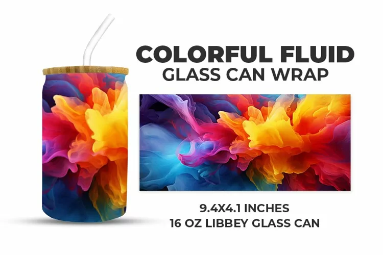 Colorful Fluid Glass Can Wrap