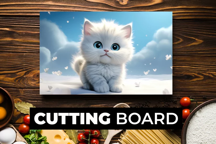 Cute Cat Cutting Board Sublimation