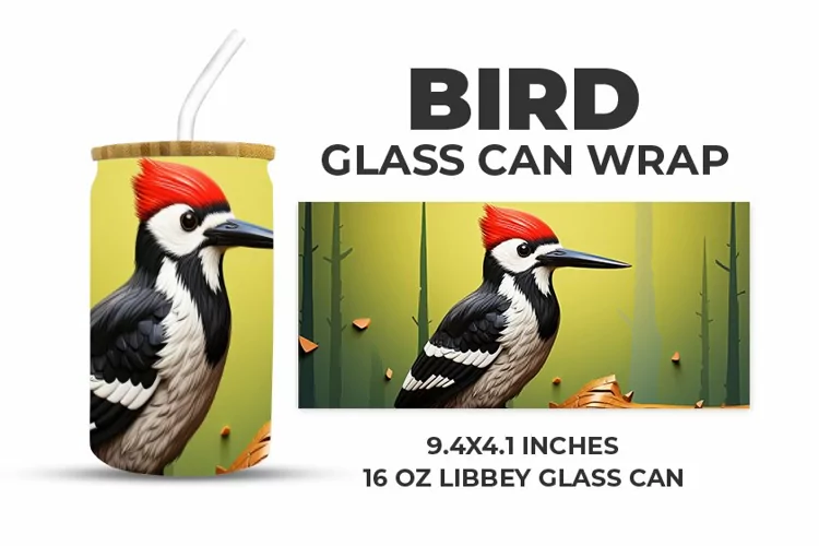 Bird Glass Can Wrap