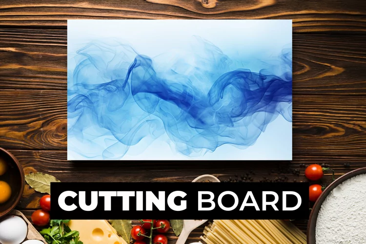 Watercolor Blue Cutting Board Sublimation
