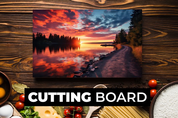 Sunset Scenery Cutting Board sublimation