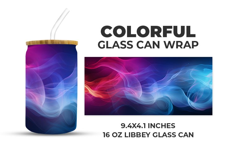 Colorful Glass Can Wrap example image 1