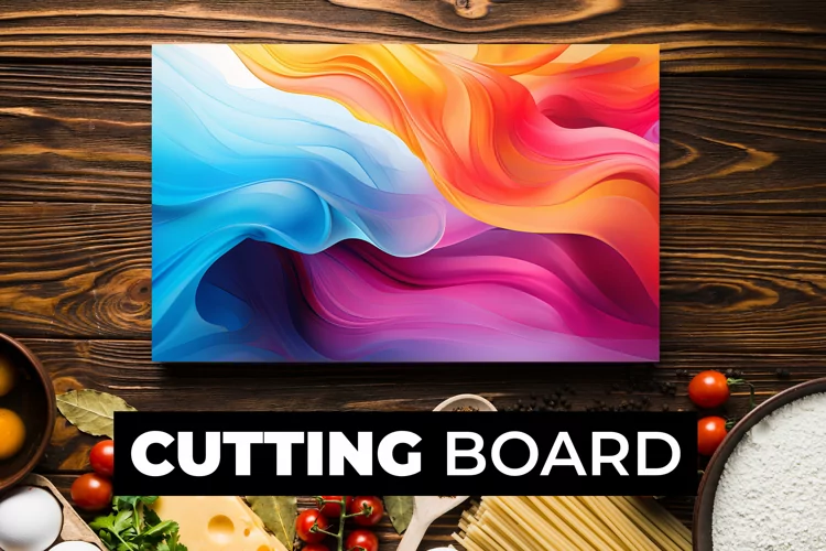 Multicolor Watercolor Cutting Board Sublimation