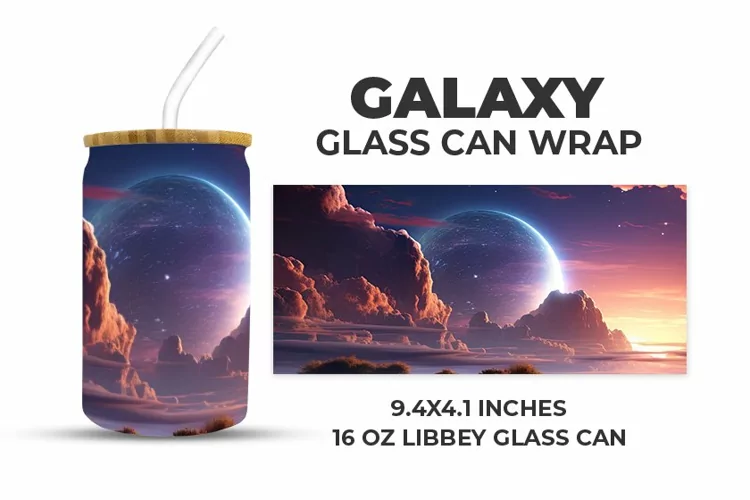 Galaxy Glass Can Wrap