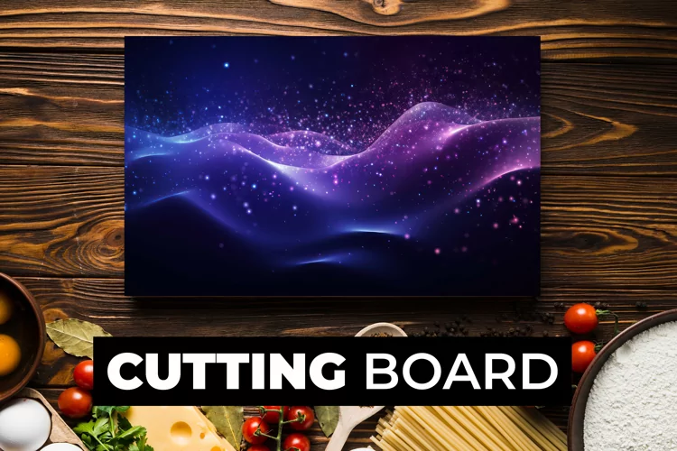 Purple Waves Cutting Board Sublimation