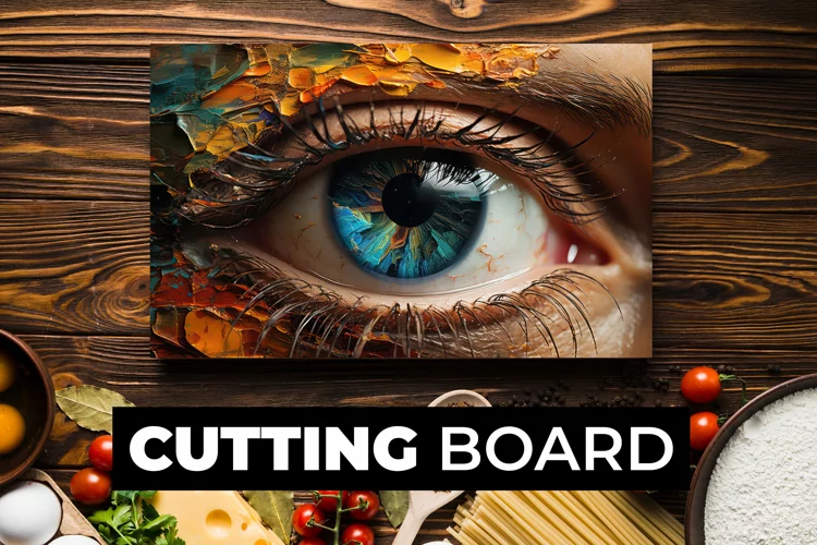3D Colorful Eye Cutting Board Sublimation
