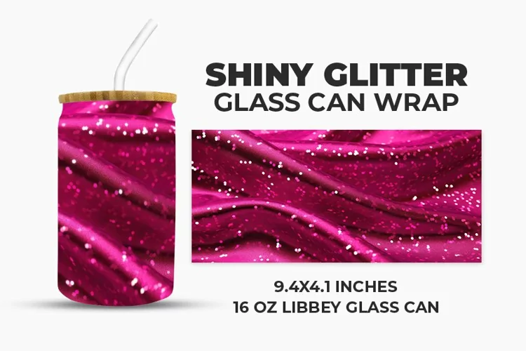 Shiny Glitter Glass Can Wrap