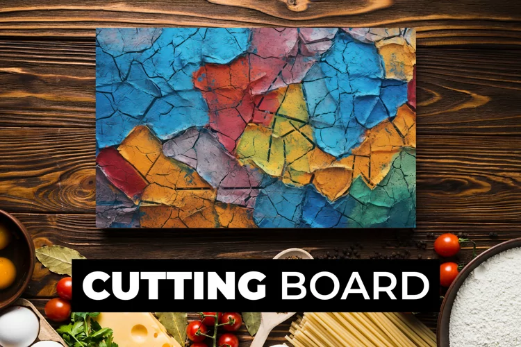 Multicolor Crack Wall Cutting Board sublimation
