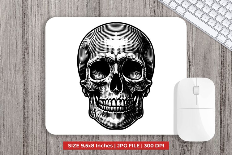 Skull Mouse Pad Sublimation example image 1