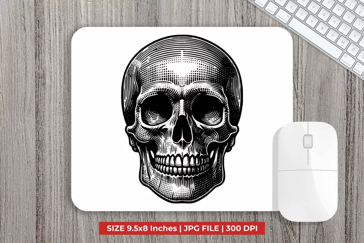 Skull Mouse Pad Sublimation
