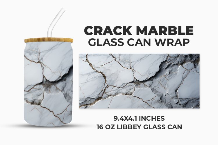 Crack Marble Glass Can Wrap example image 1