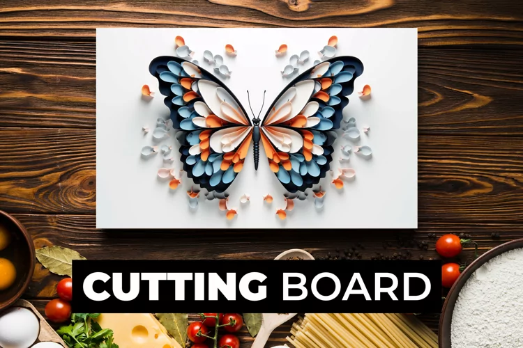 3D Butterfly Cutting Board Sublimation