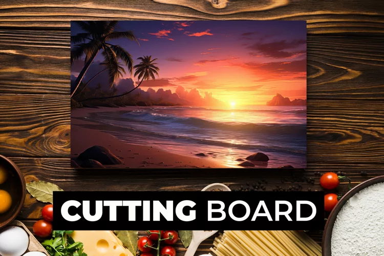 Sunset At Beach Cutting Board Sublimation