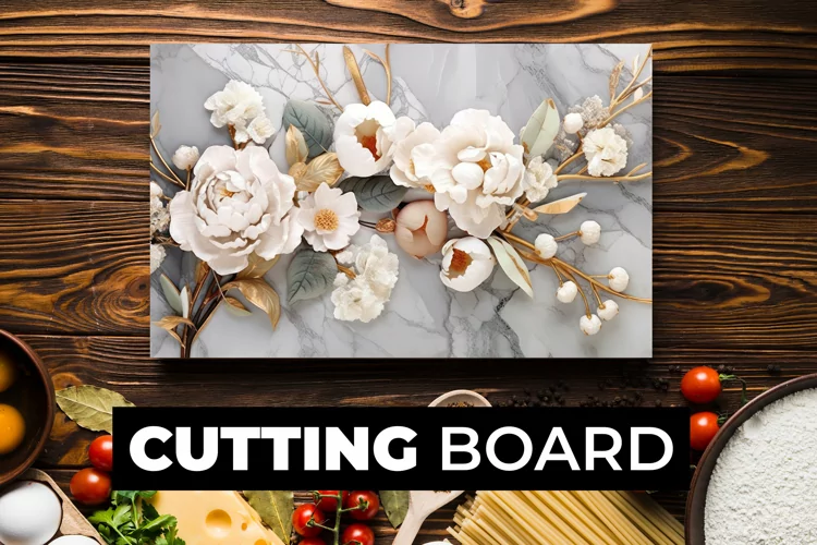 3D Flowers Cutting Board Sublimation