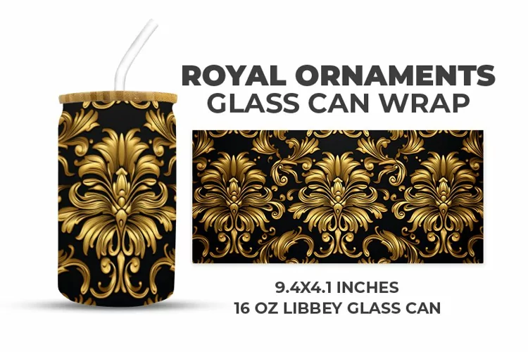 Royal Ornaments Glass Can Wrap