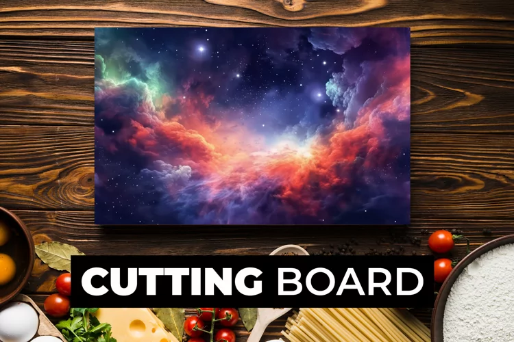 Colorful Galaxy Cutting Board sublimation