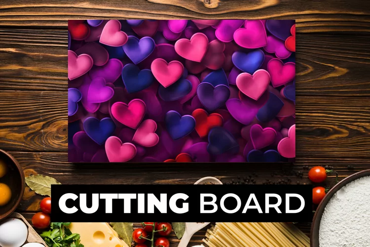 Heart Cutting Board Sublimation