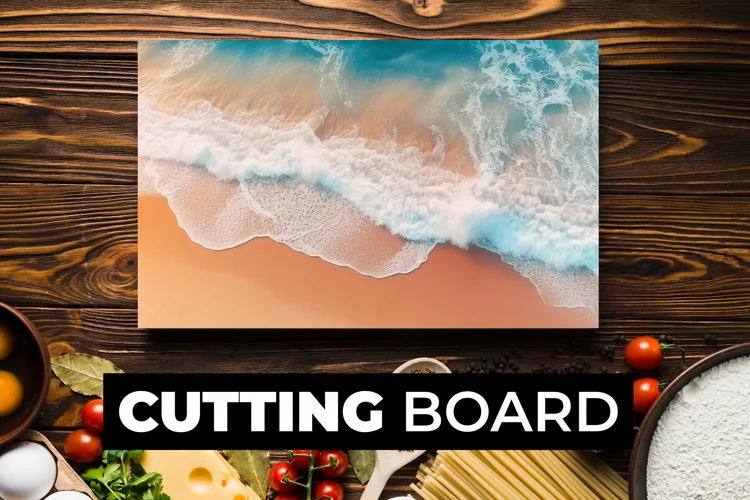 Beach Cutting Board sublimation