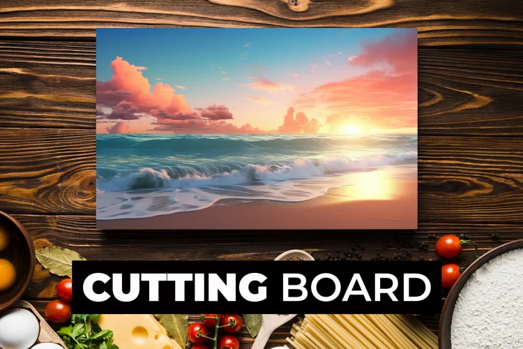 Sunset At Beach Cutting Board Sublimation