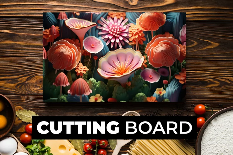3D Flowers Cutting Board sublimation