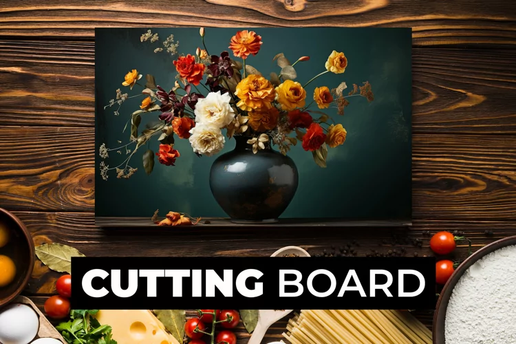 Colorful Flowers Cutting Board Sublimation