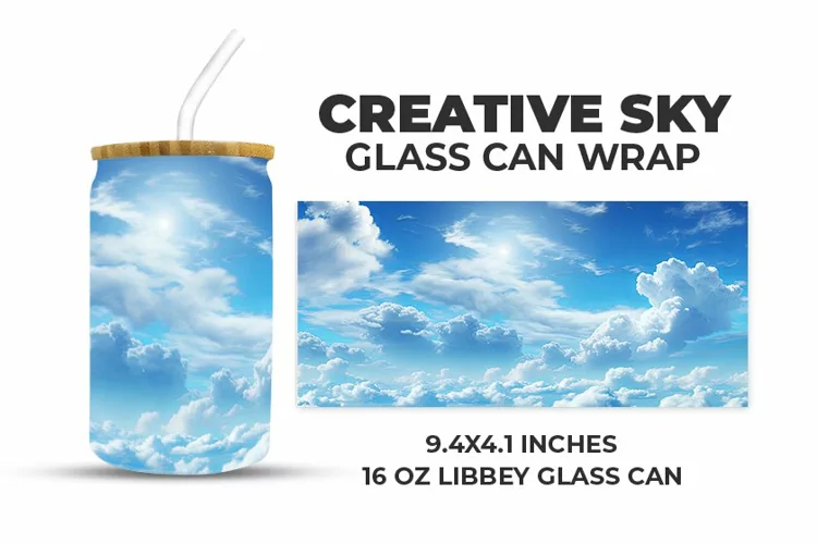 Creative Sky Glass Can Wrap