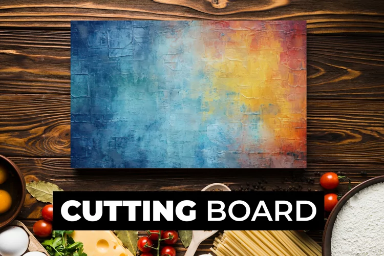 Multicolor Texture Cutting Board sublimation