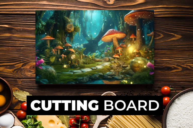 Fairy World Fantasy Cutting Board sublimation