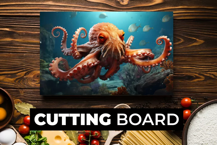 Octopus Cutting Board sublimation
