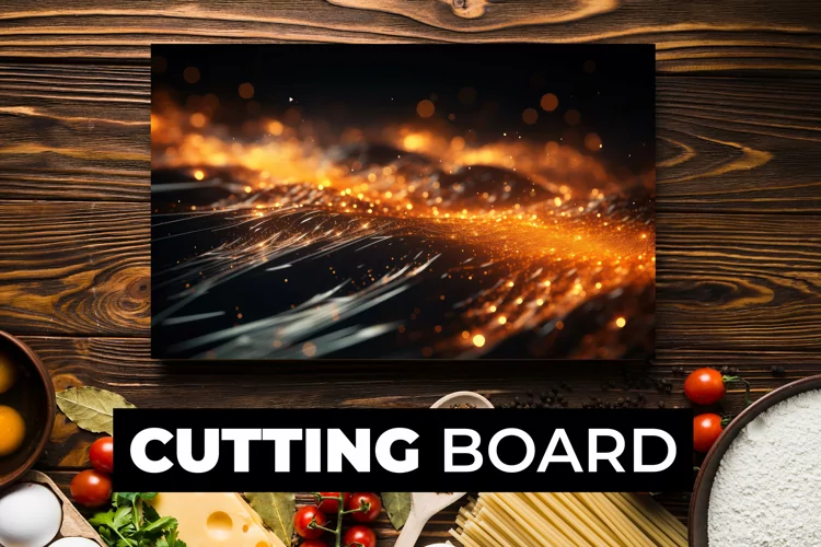 Black And Orange Cutting Board Sublimation