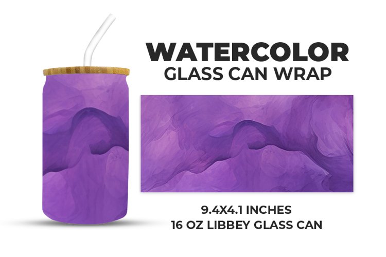 Watercolor Glass Can Wrap example image 1