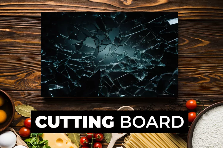 Broken Glass Cutting Board Sublimation