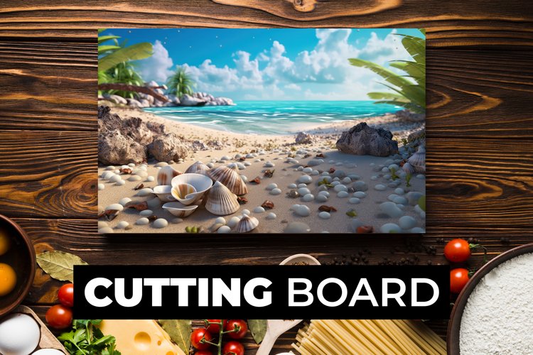 Beach Cutting Board Sublimation example image 1
