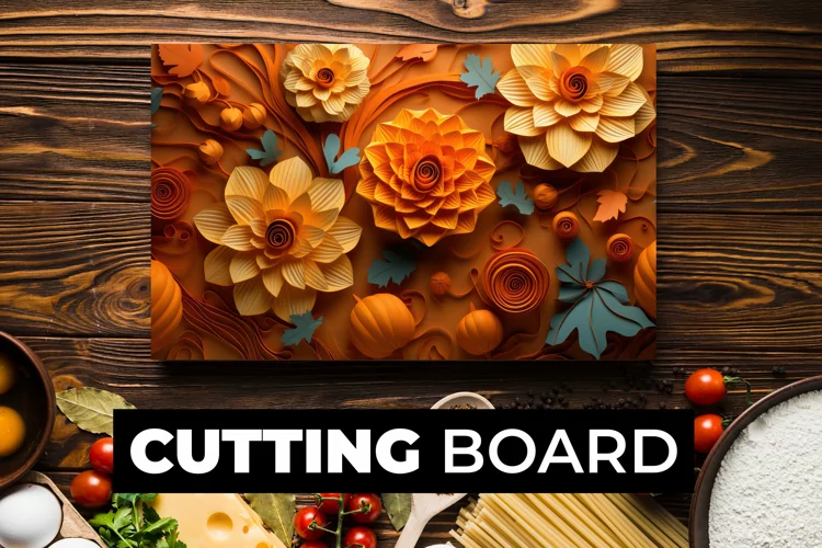 3D Floral Cutting Board Sublimation